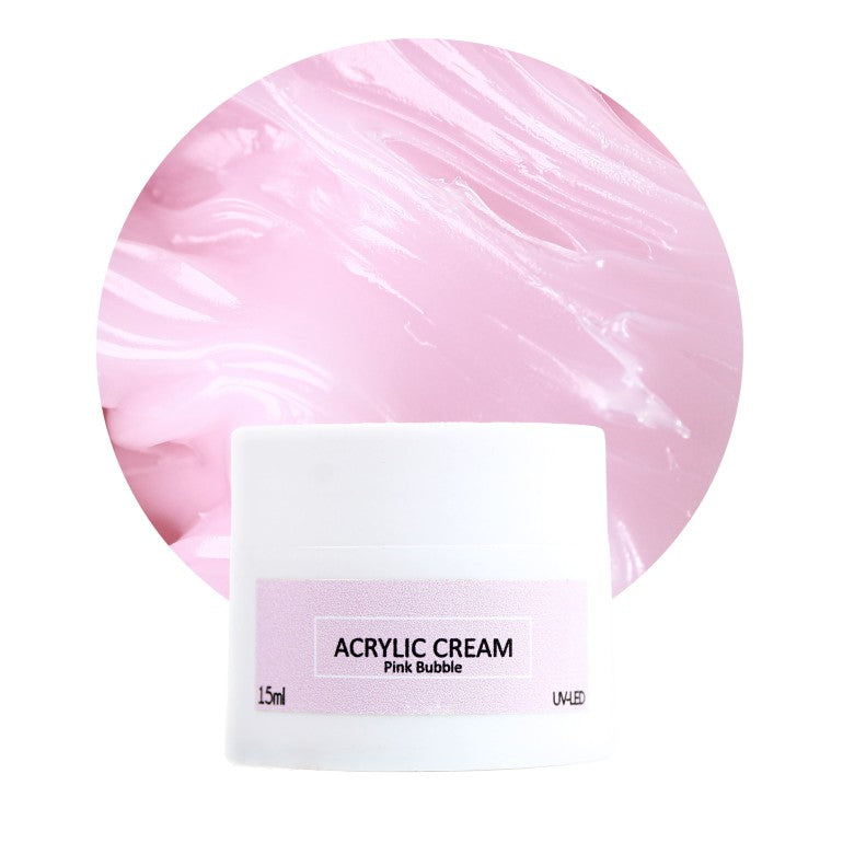 Acrylic Cream Pink Buble