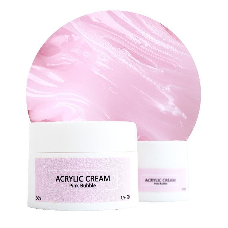 Acrylic Cream Pink Buble